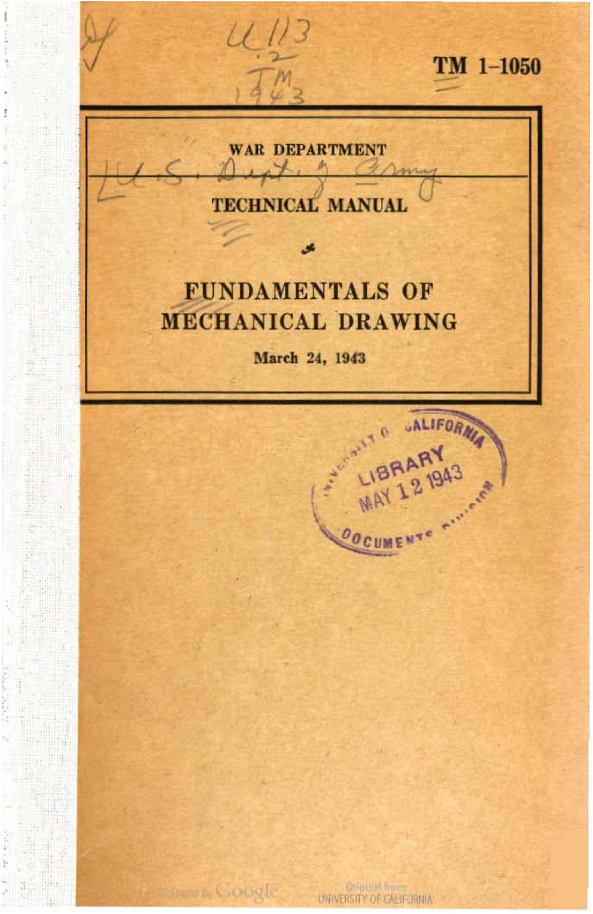 Fundamentals OF MEC DRAW - I , TM 1- 1050 MANUAL FUNDAMENTALS OF ...