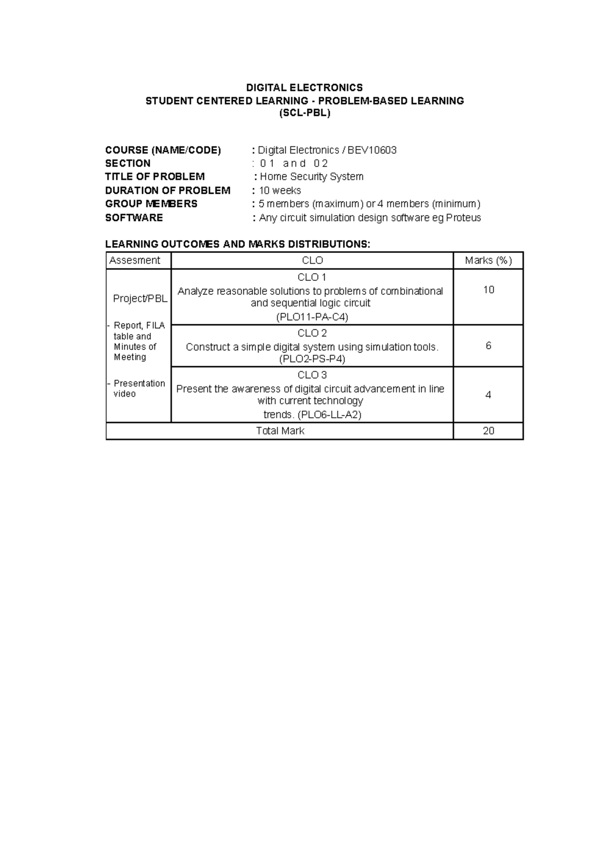 PBL Digital electronics - DIGITAL ELECTRONICS STUDENT CENTERED LEARNING ...