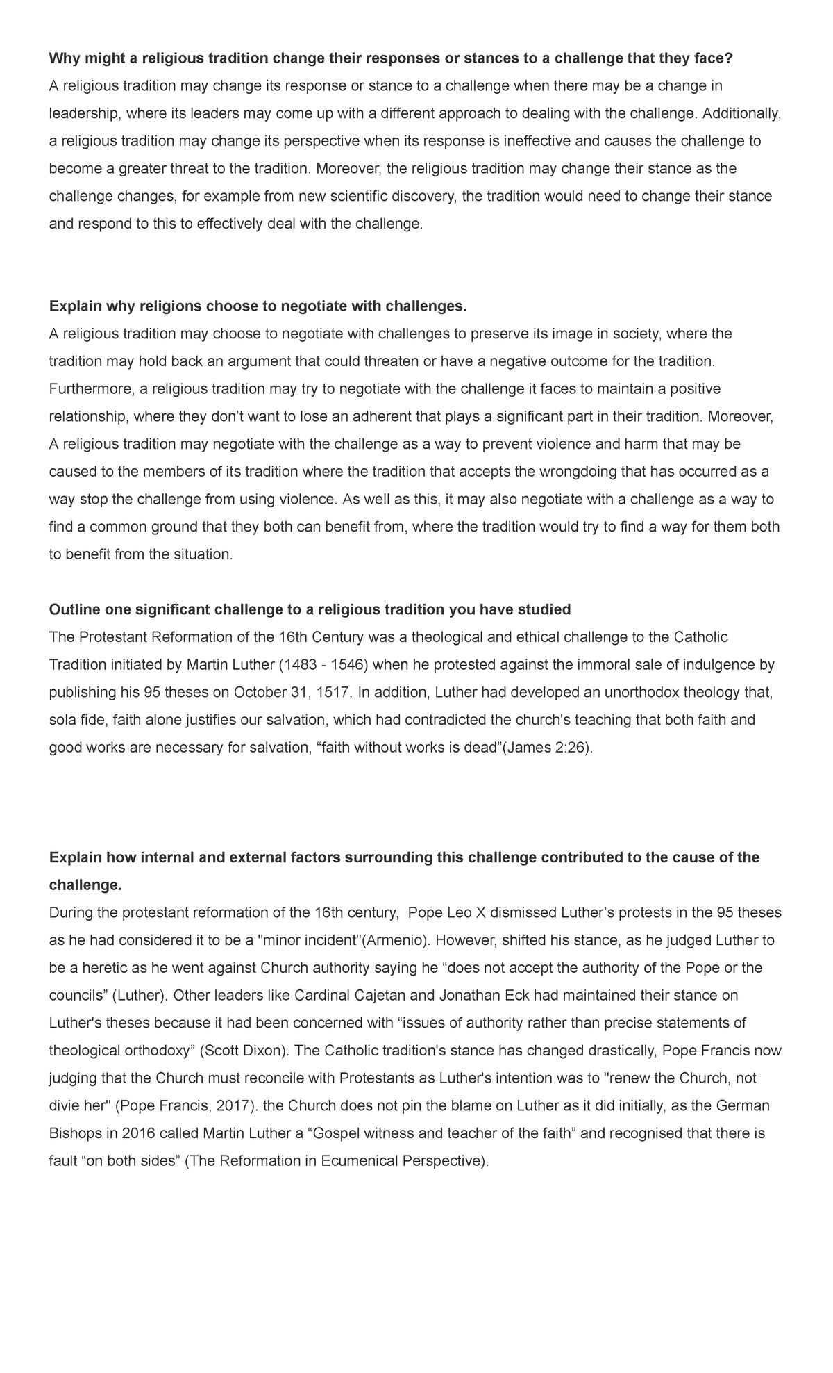 Religion week 3 study questions - Why might a religious tradition ...