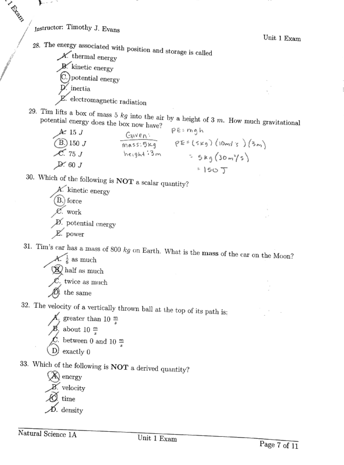 Unit 1 Exam (Ch 1-4) - NATSCI1A - Studocu