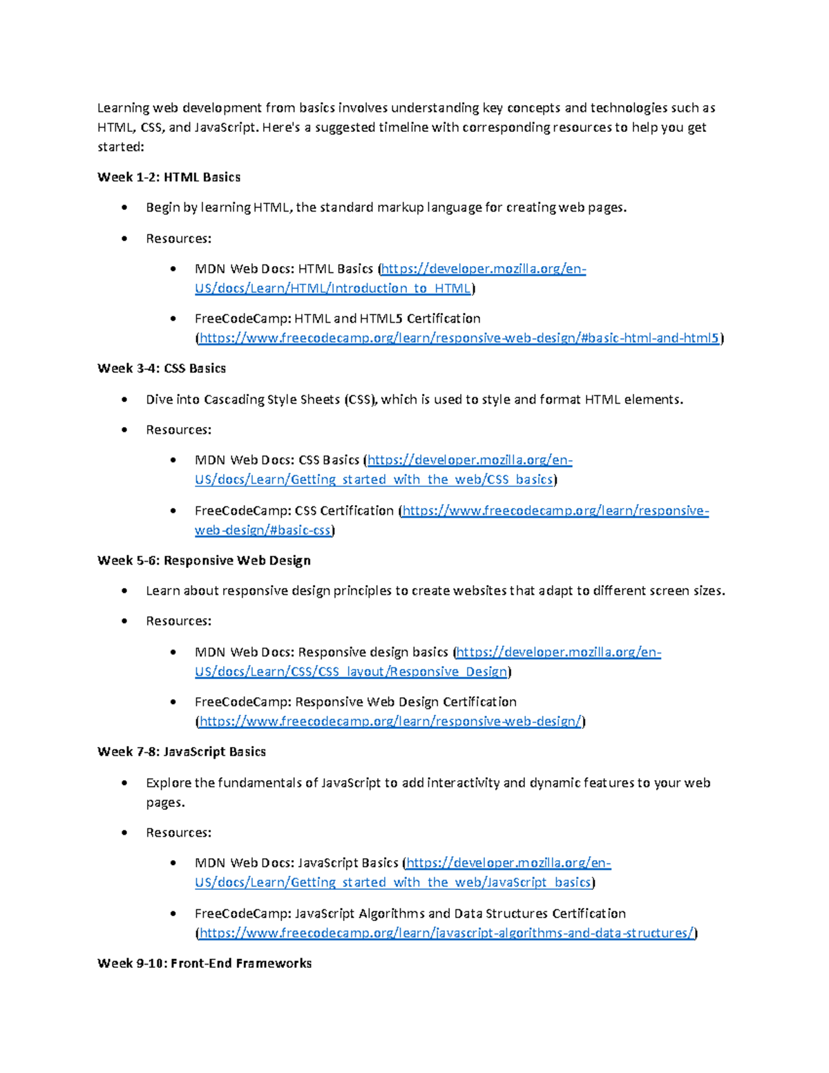 Fulstack WITH Timeline - Learning web development from basics involves ...