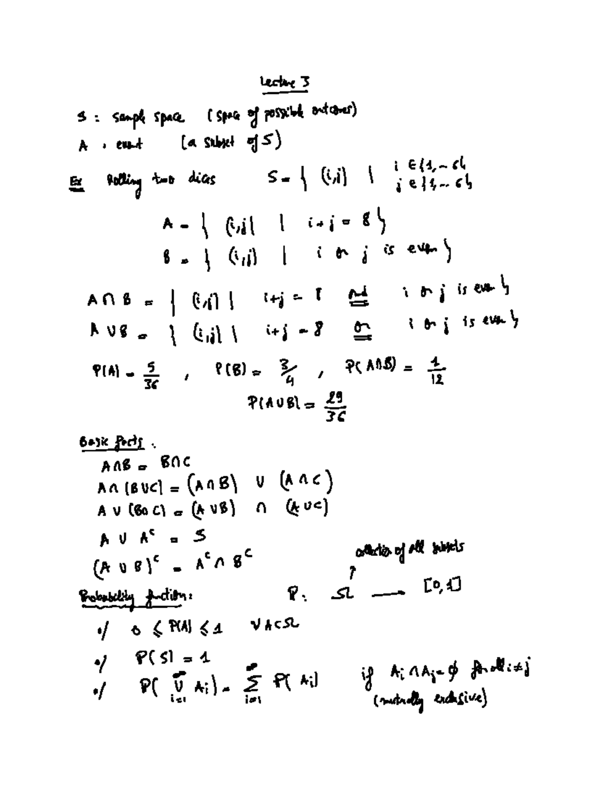 Lec 3. Probability (Notes) - ORIE 5530 - Studocu