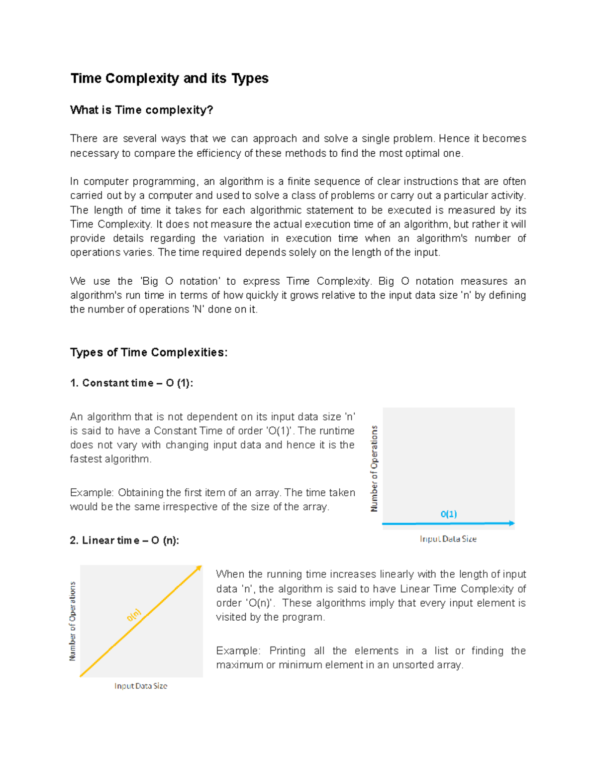Time Complexity and its Types - Hence it becomes necessary to compare ...
