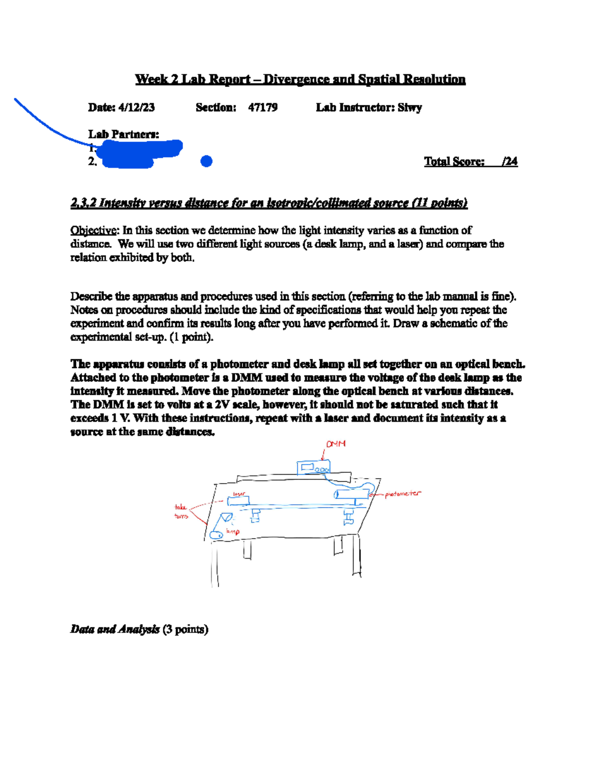 Week 2 3LC - Lab Report For 3LC Week 2 - Phys 3c - Studocu