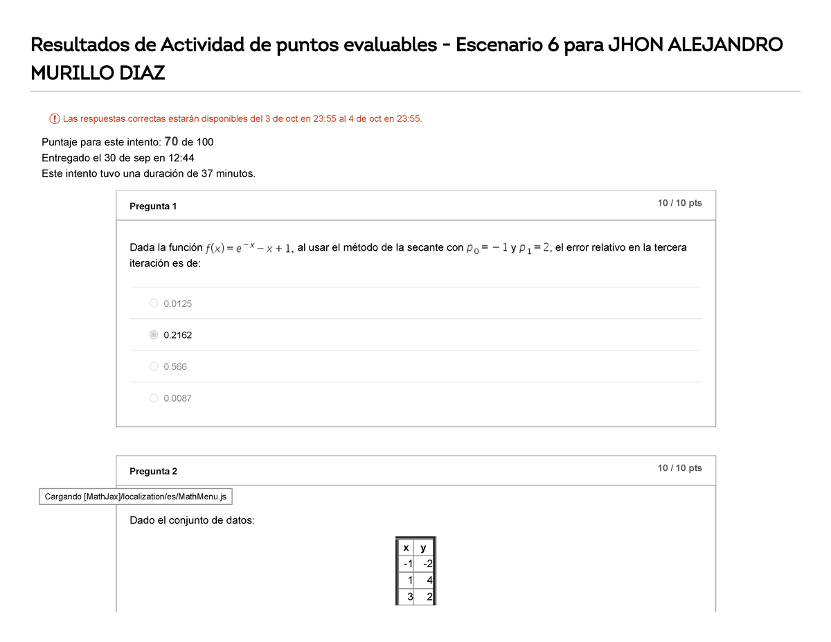 Actividad Puntos Evaluables Escenario 6 - Resultados De Actividad De ...