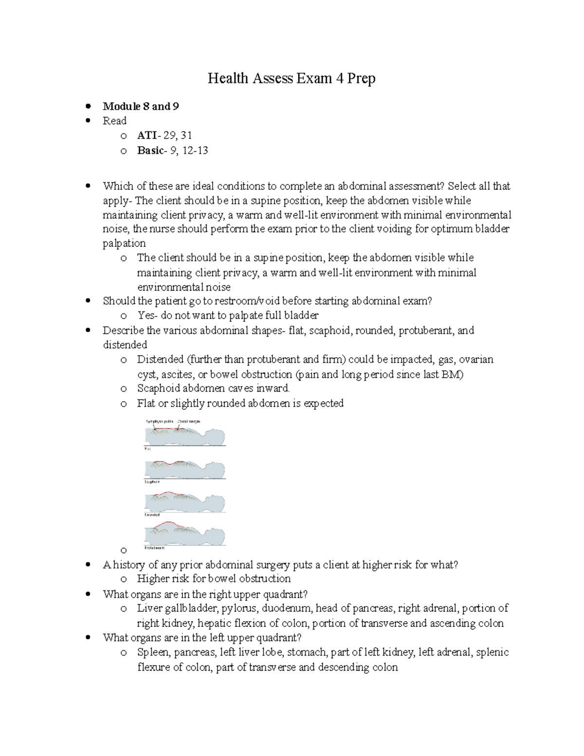 Health Assess Exam 4 Prep Copy - Health Assess Exam 4 Prep Module 8 And ...