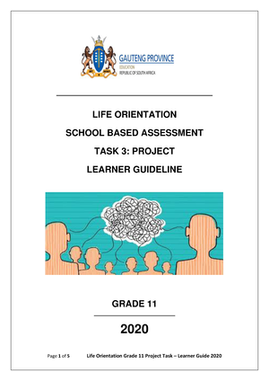 life orientation grade 9 term 1 assignment 2022