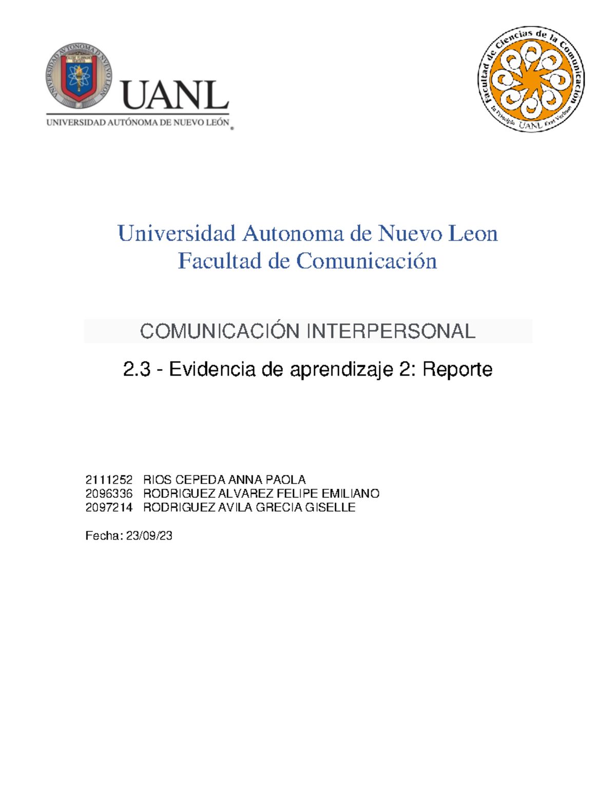 Evidencia 2 - Mmmnose - Universidad Autonoma de Nuevo Leon Facultad de ...
