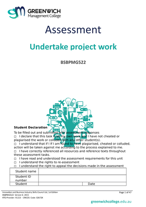 Bsbstr 602 - Assessment Task 1•final - Assessment Task 1 Develop ...