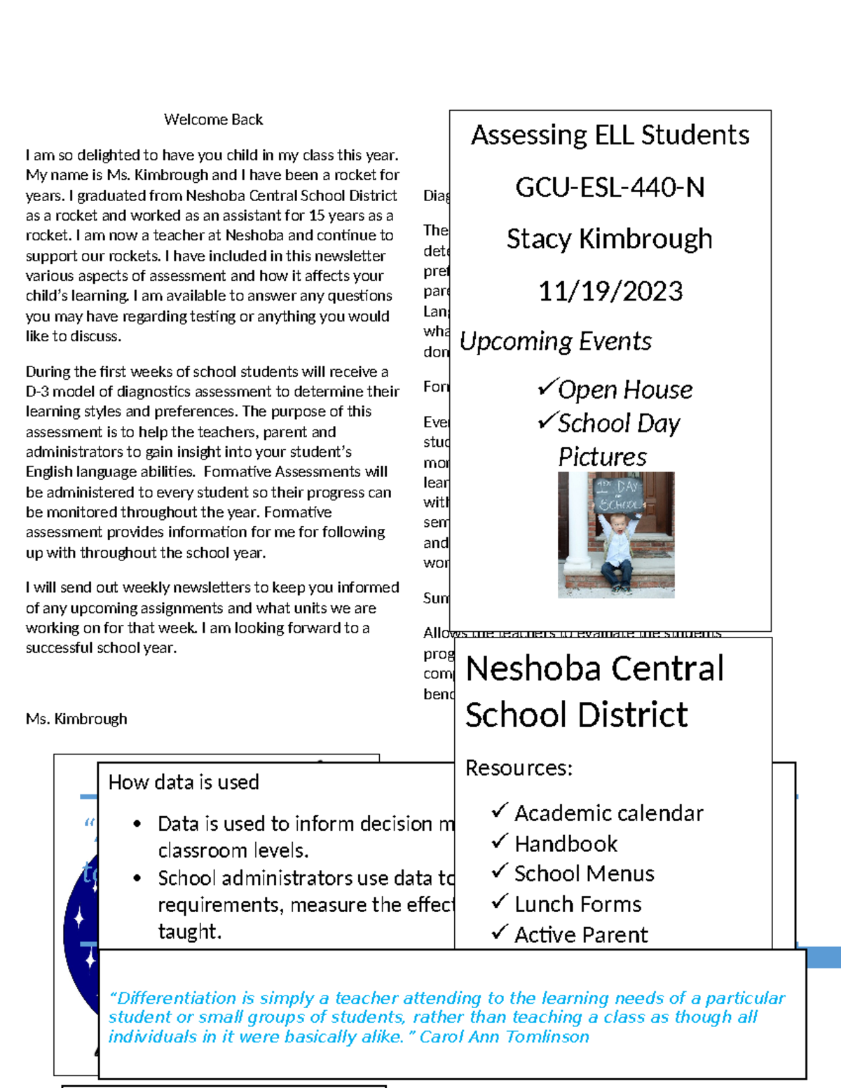 ESL-440-N Flyer - Coursework - Diagnostic The purpose of the Diagnostic ...