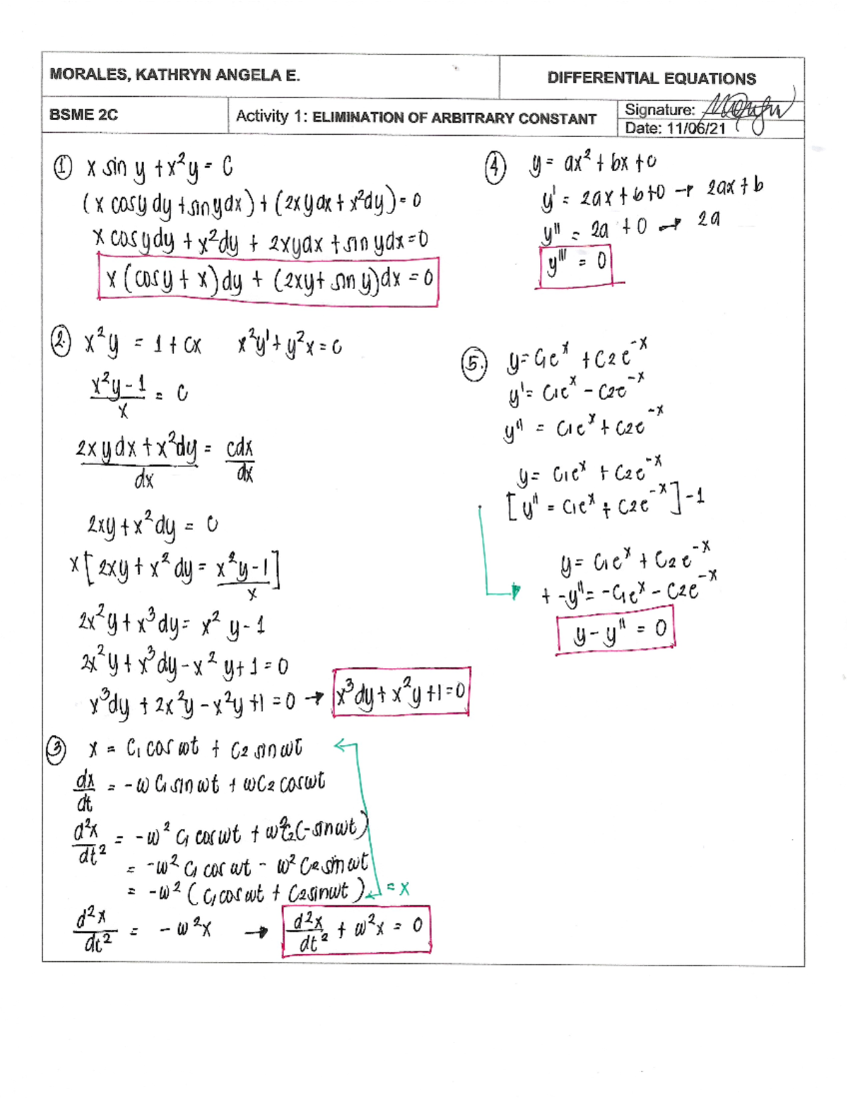Activity 1 Morales BSME2C - Calculus 2 - PangSU - Studocu