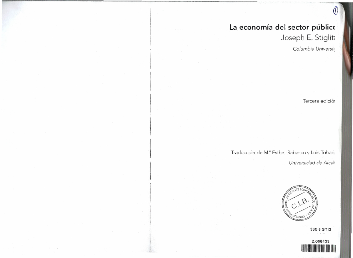 Stiglitz LA Economìa DEL Sector Pùblico - r La economía del sector