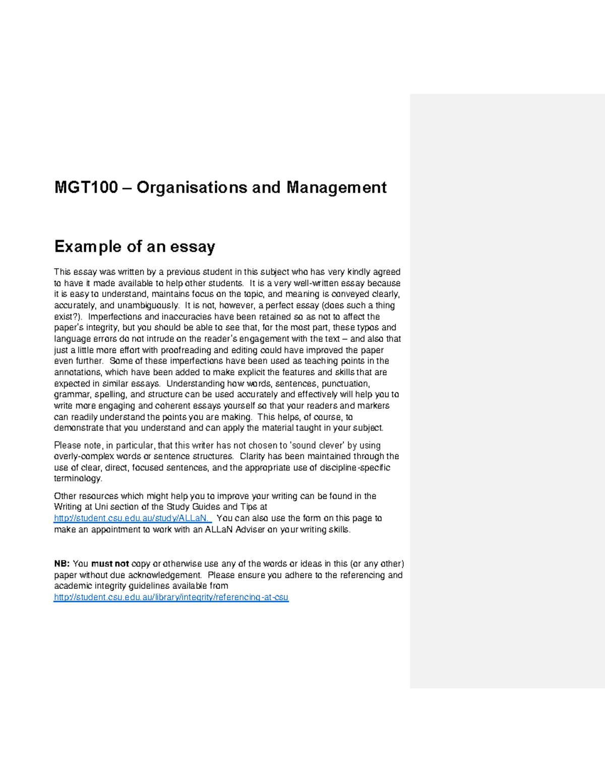 Deconstructing an essay image