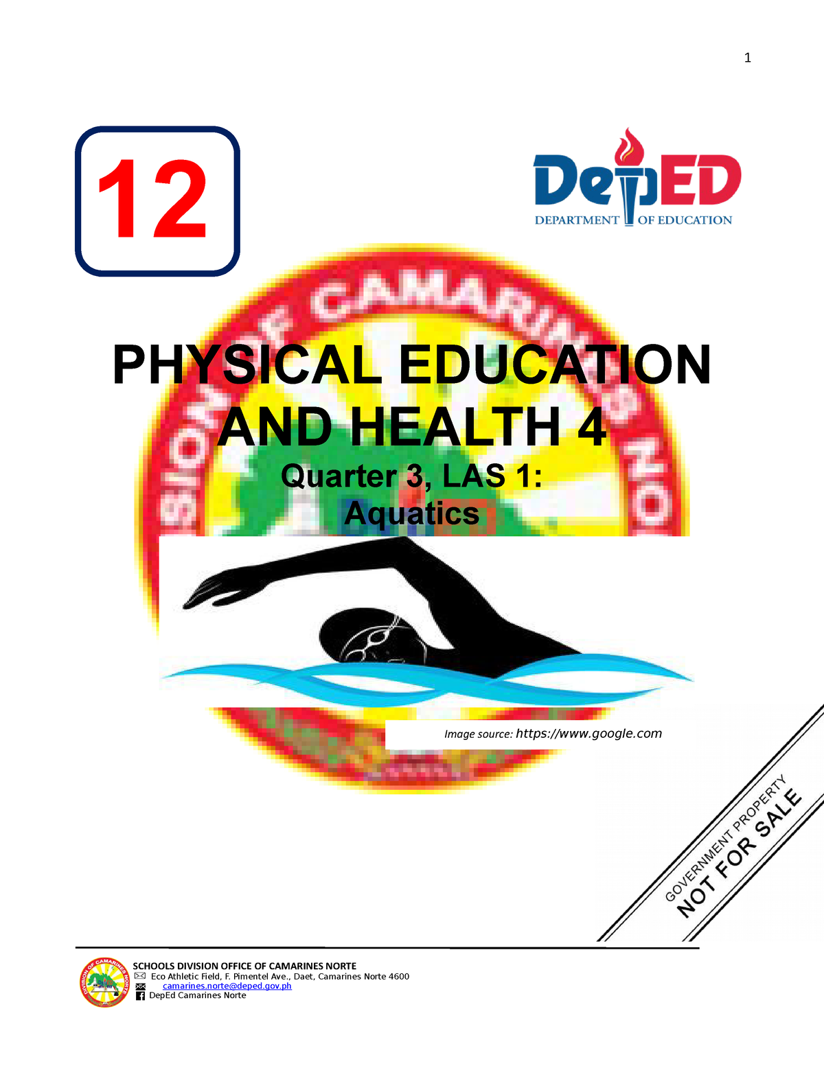 Peh 4 Wk 1 Fitness Physical Education And Health 4 Quarter 3 Las 1 Aquatics Schools 6773