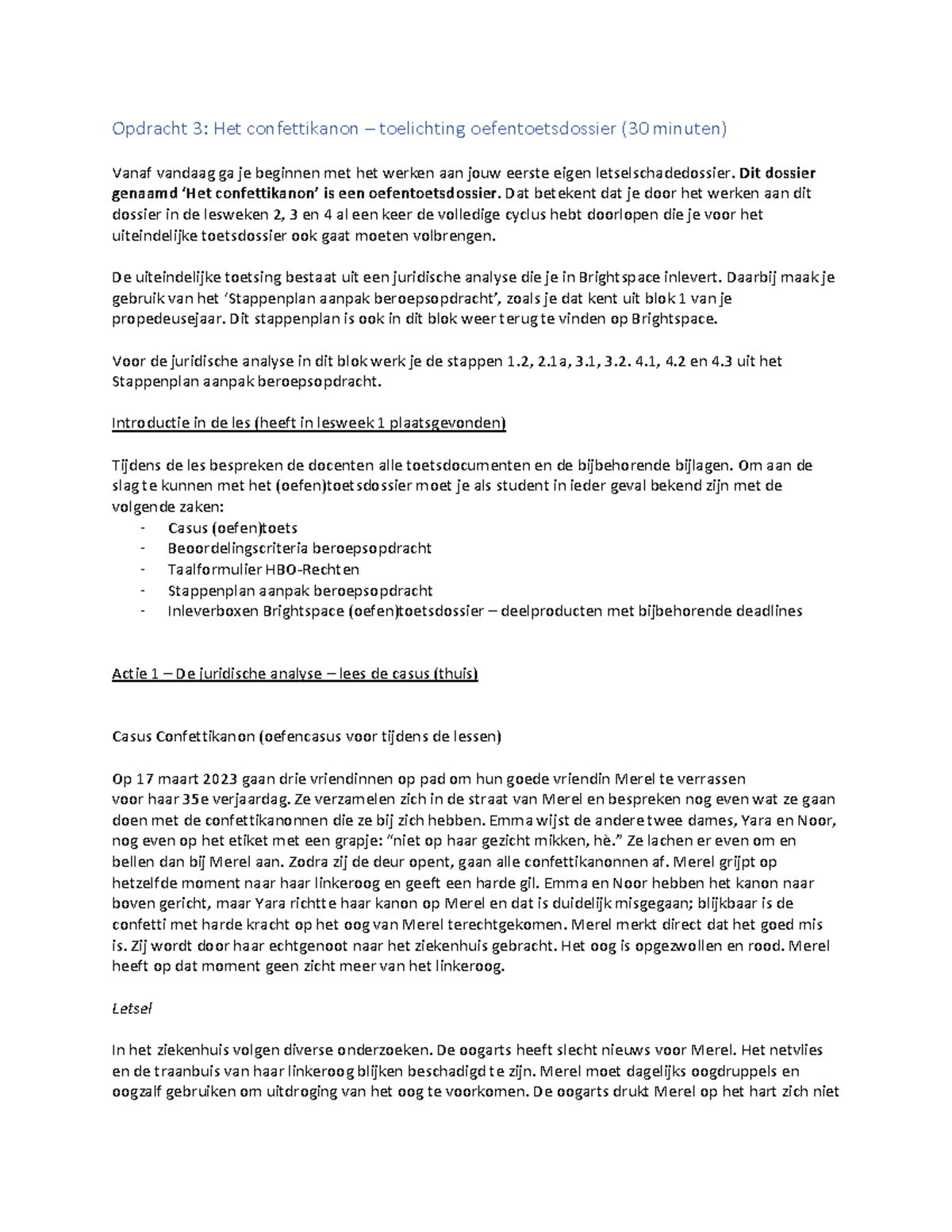 Opdracht 3 - Oefentoetsdossier - Analyse Stappen 1.2 En 2 - Opdracht 3 ...