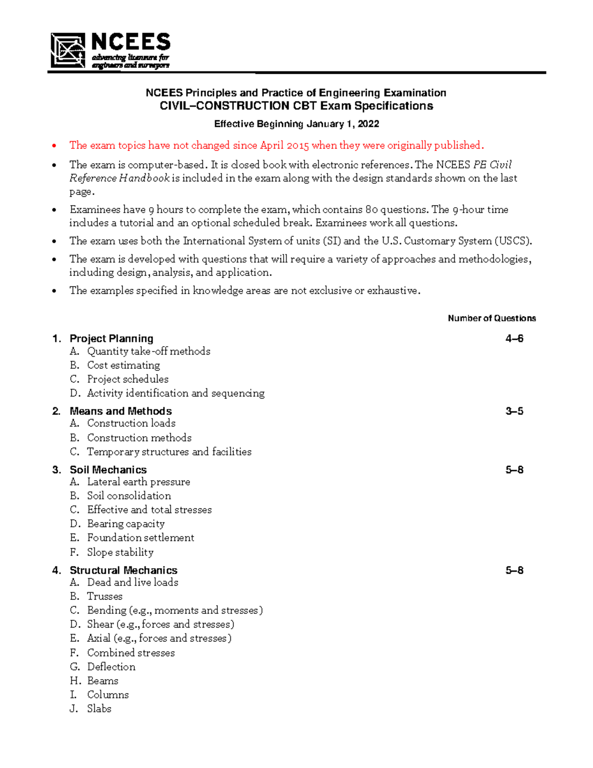 Civ-Con-April-2022 R2 - NCEES Principles And Practice Of Engineering ...