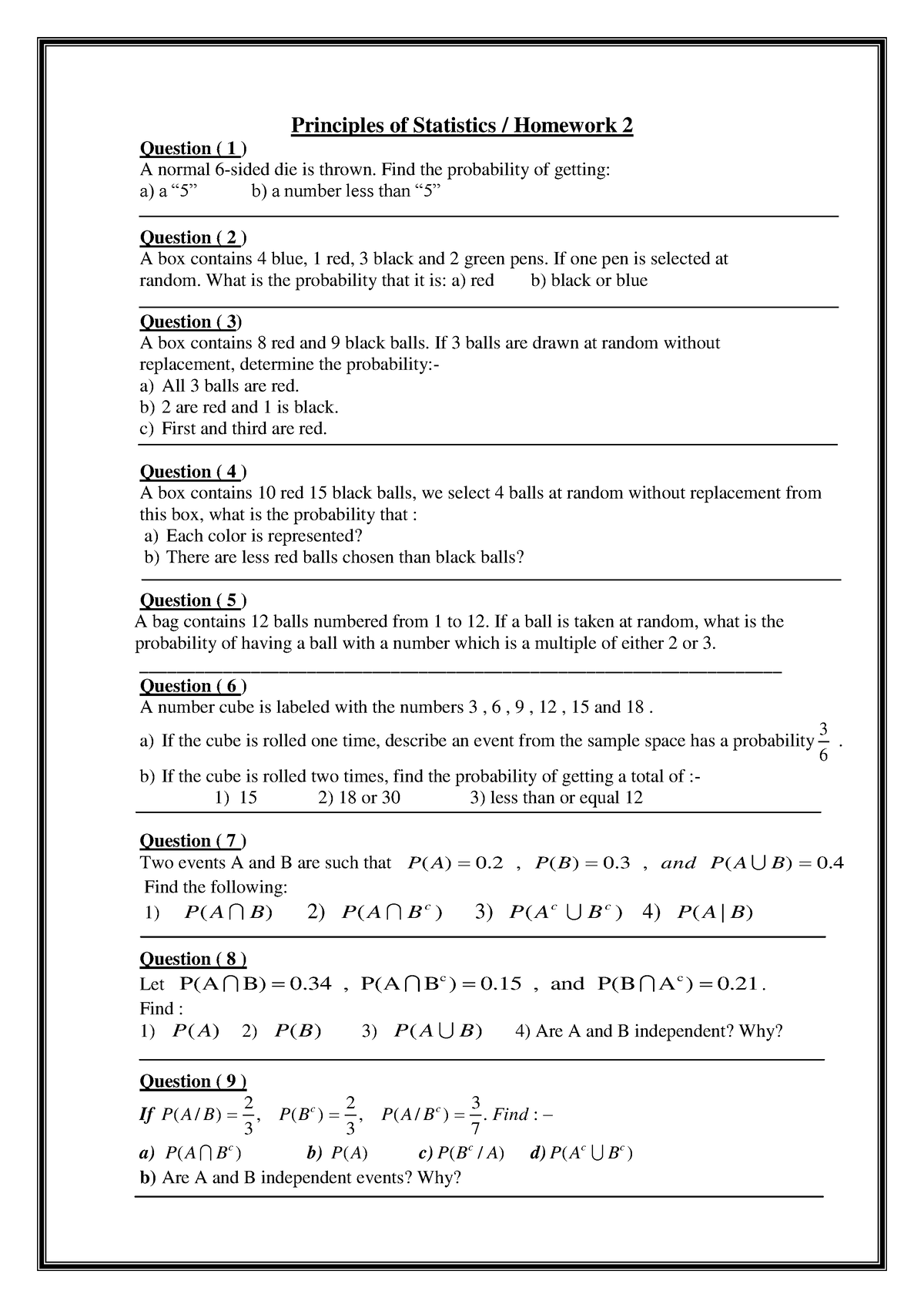 unit statistics homework 2