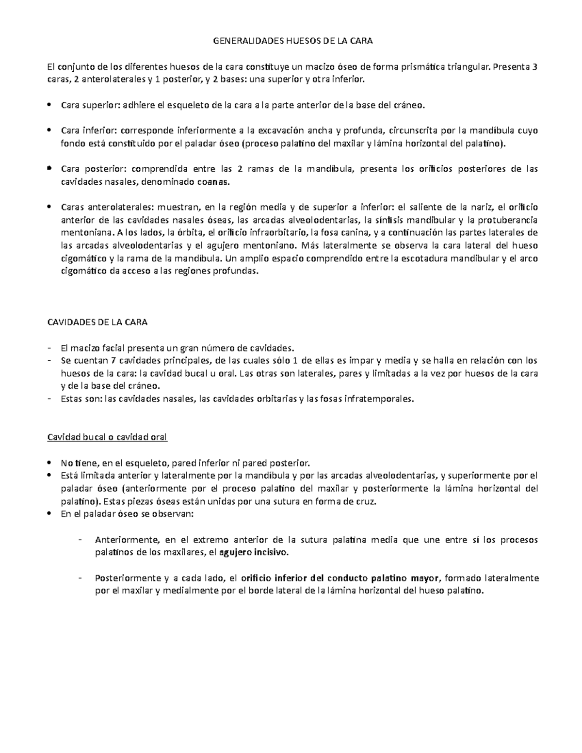 Generalidades Huesos De La Cara Generalidades Huesos De La Cara El Conjunto De Los Diferentes