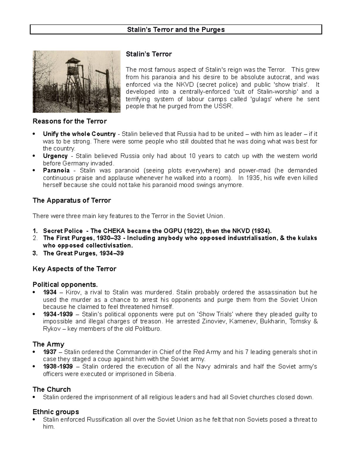 Terror in stalins russia - Stalin’s Terror and the Purges Stalin’s ...