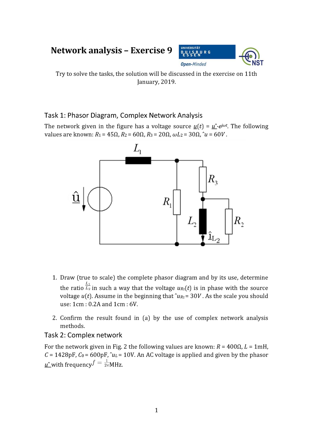 Exercise 9 With Solutions - Network Analysis – Exercise 9 Try To Solve ...