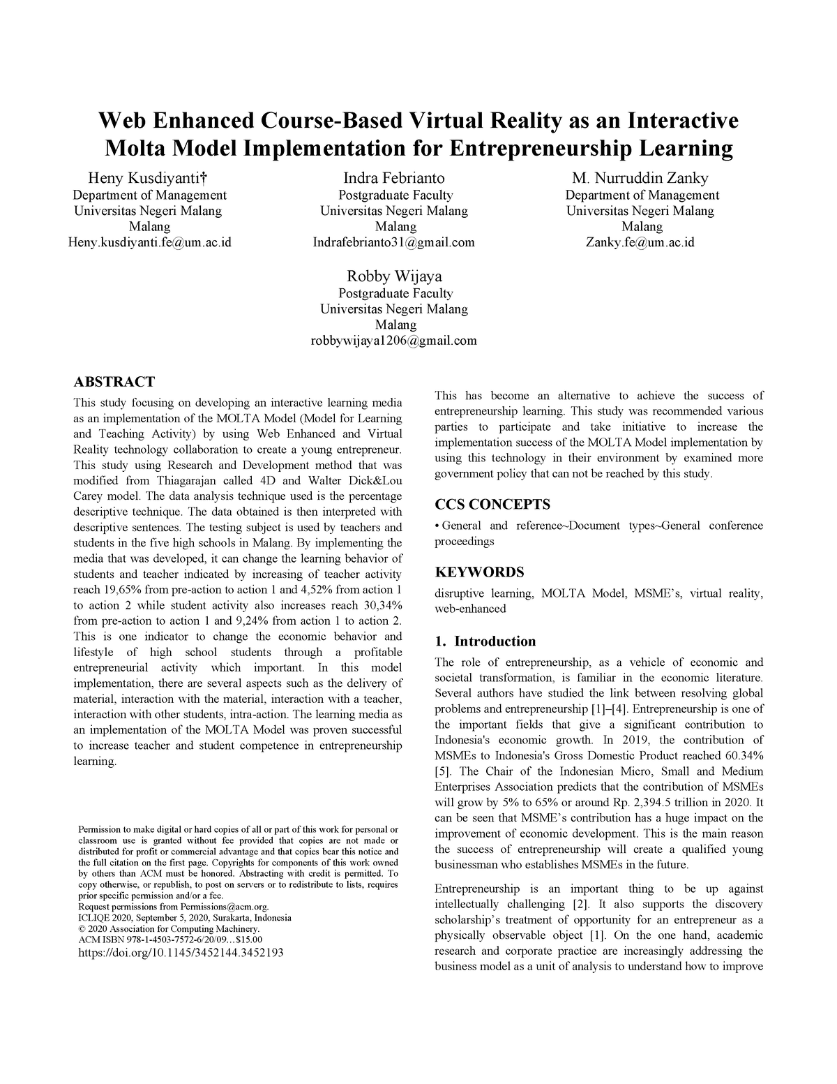 article review related to financial management