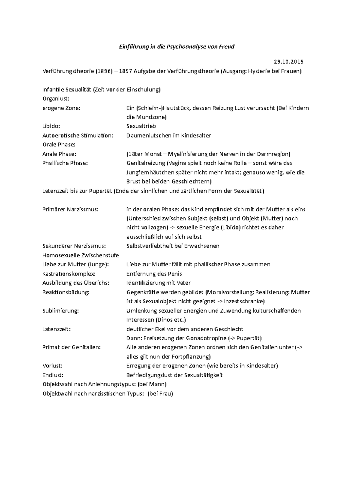 Einführung in die Psychoanalyse von Freud - Einführung in die