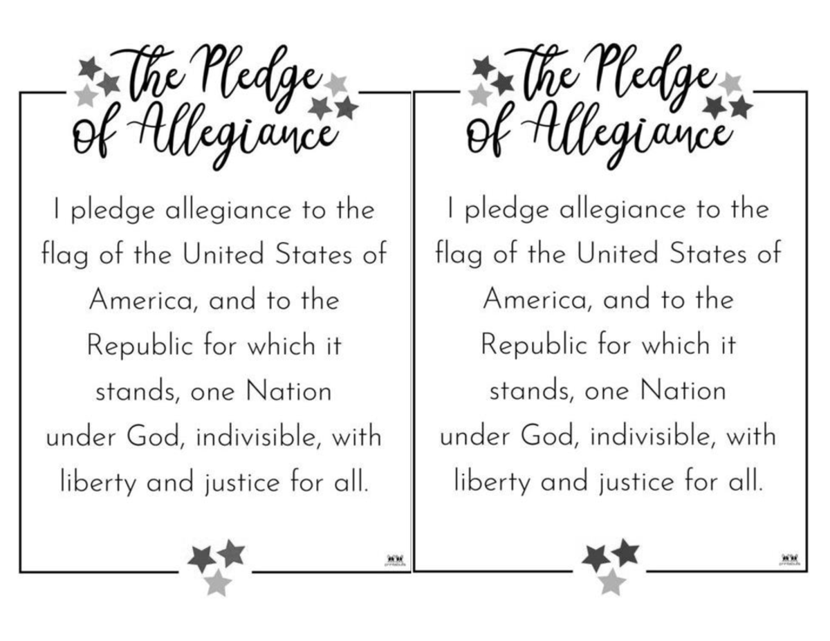 Imprimir himno nacional - the Pledge the Pledge of Allegiance of ...