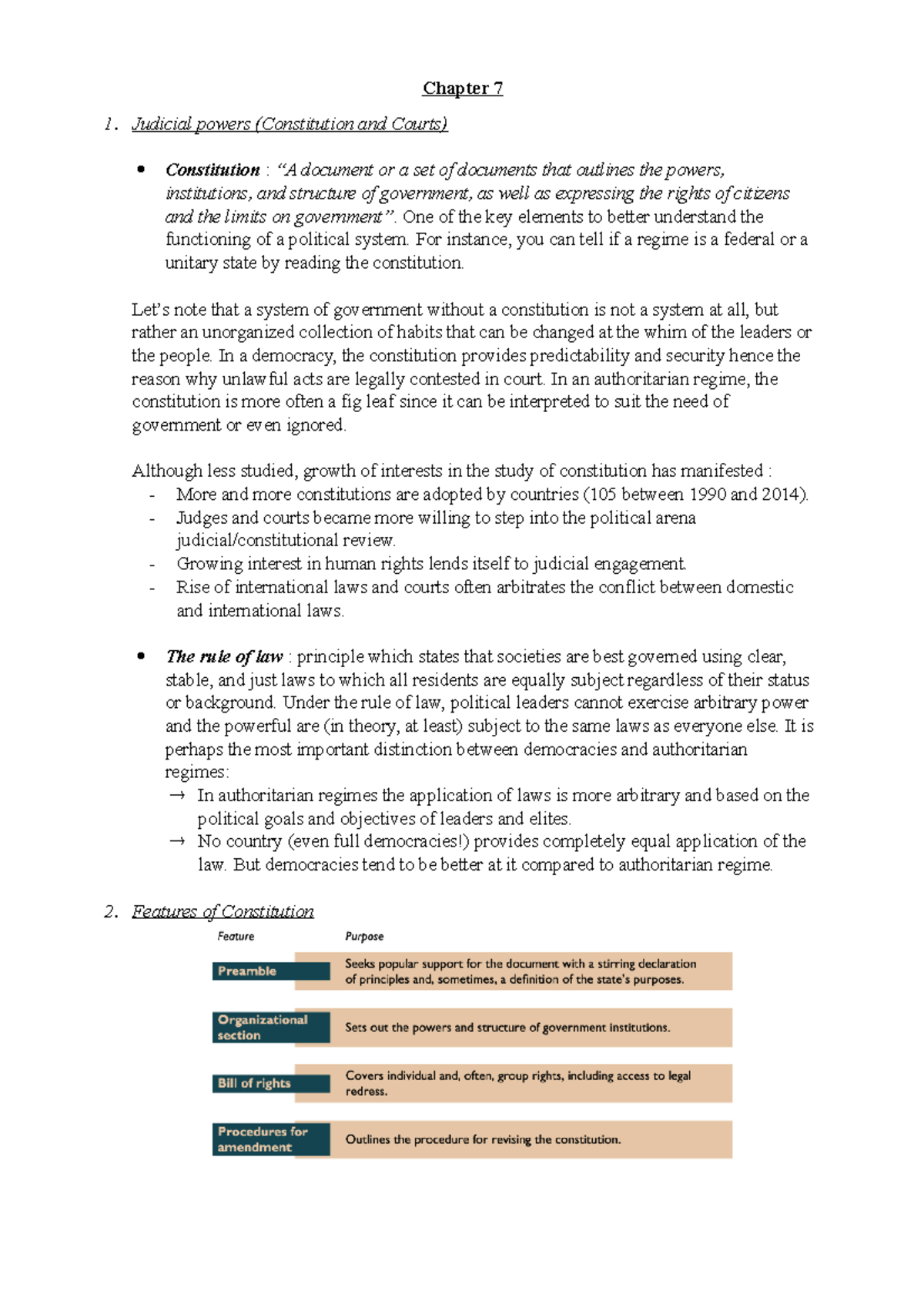 synthèse - comparative political system- Chapter-7 - Chapter 7 Judicial ...