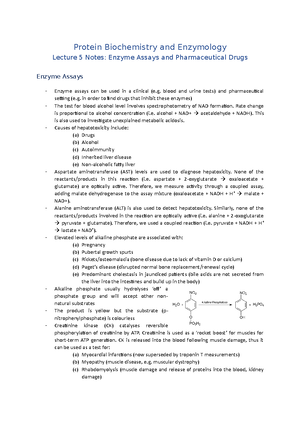 Lecture 2 Notes (Enzyme Structure and Mechanisms) - Protein ...