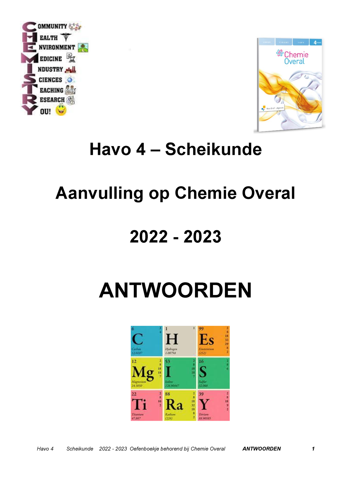 Havo 4 SK Antwoorden 2022 2023 Pdf - Havo 4 – Scheikunde Aanvulling Op ...