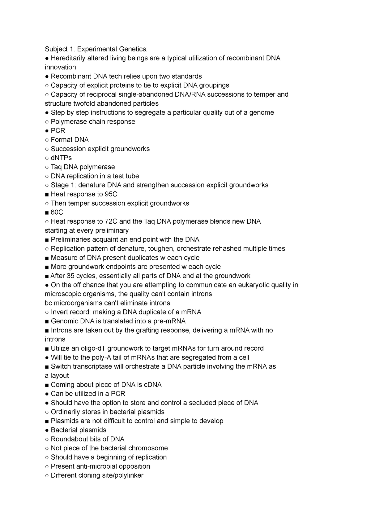 Genetics Chpt 6 Summary - BIO 260 - Studocu