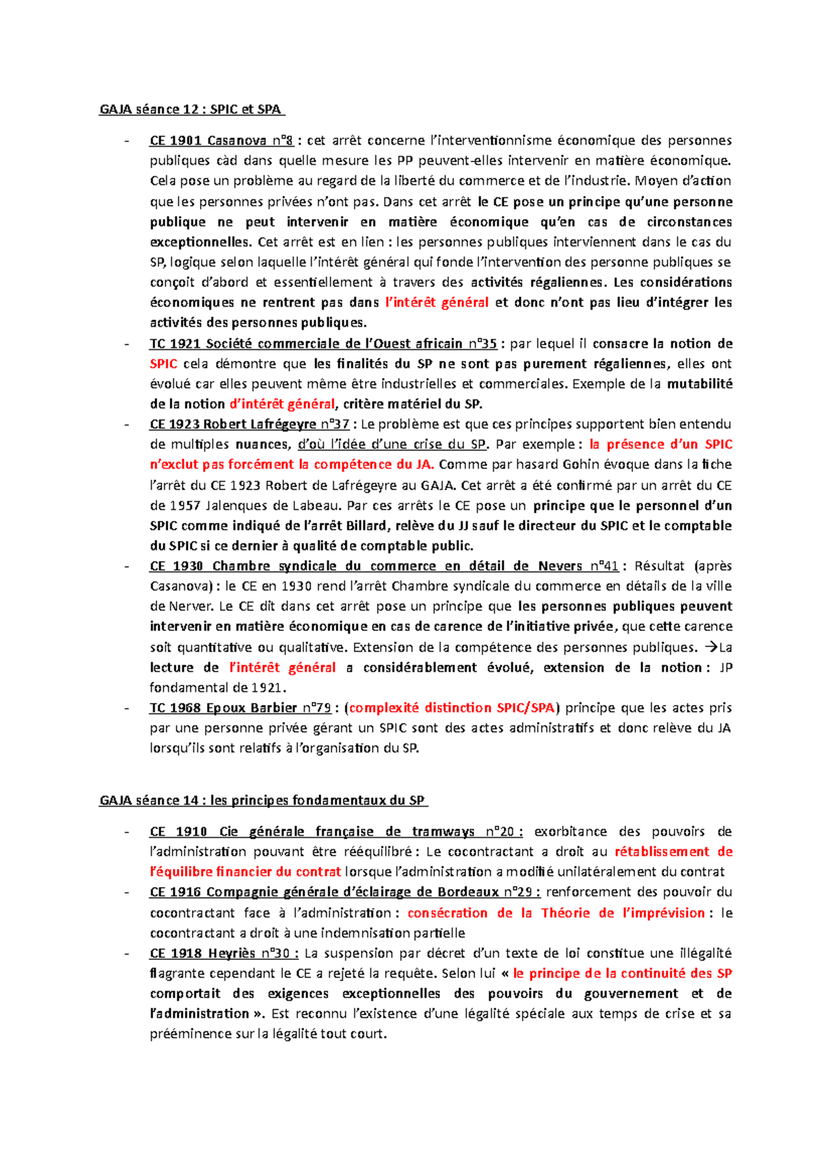 Arrêt Chambre Syndicale Du Commerce En Détail De Nevers GAJA 2nd semestre - L L2 Droit Administratif Assas - GAJA séance 12 : SPIC  et SPA CE 1901 Casanova - Studocu