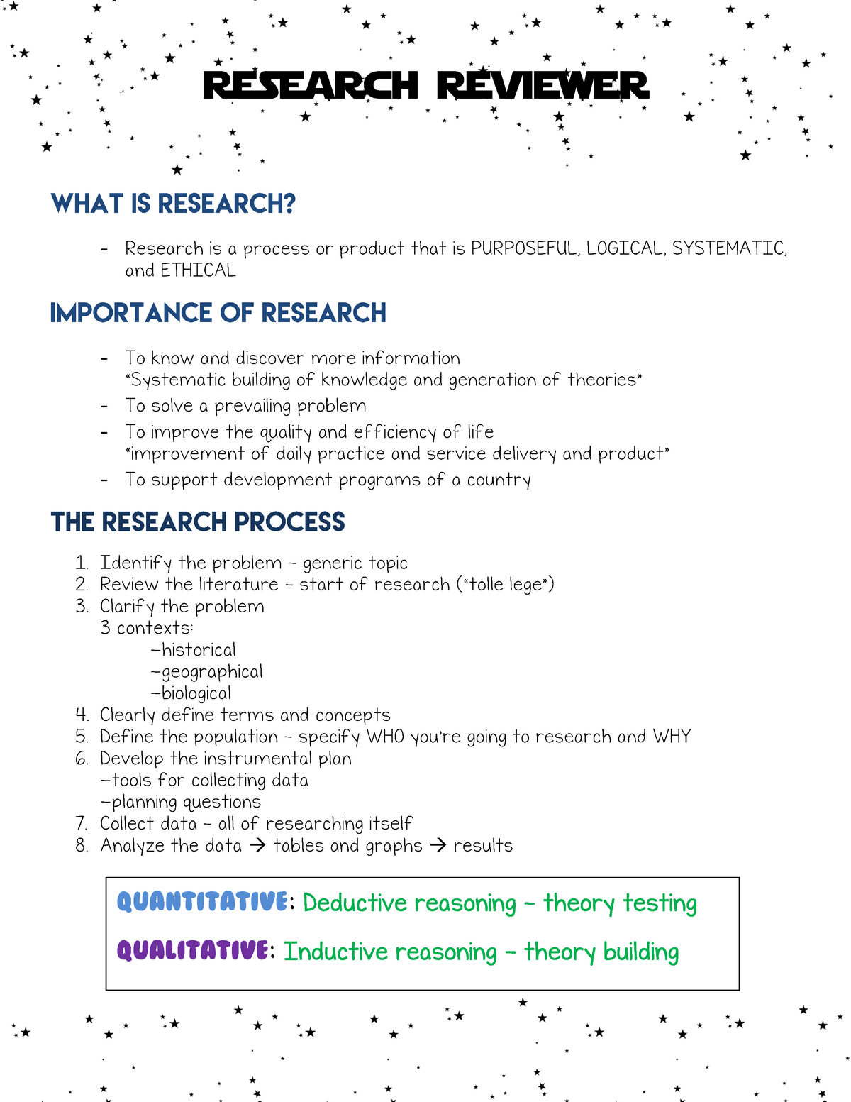 research report lecture notes