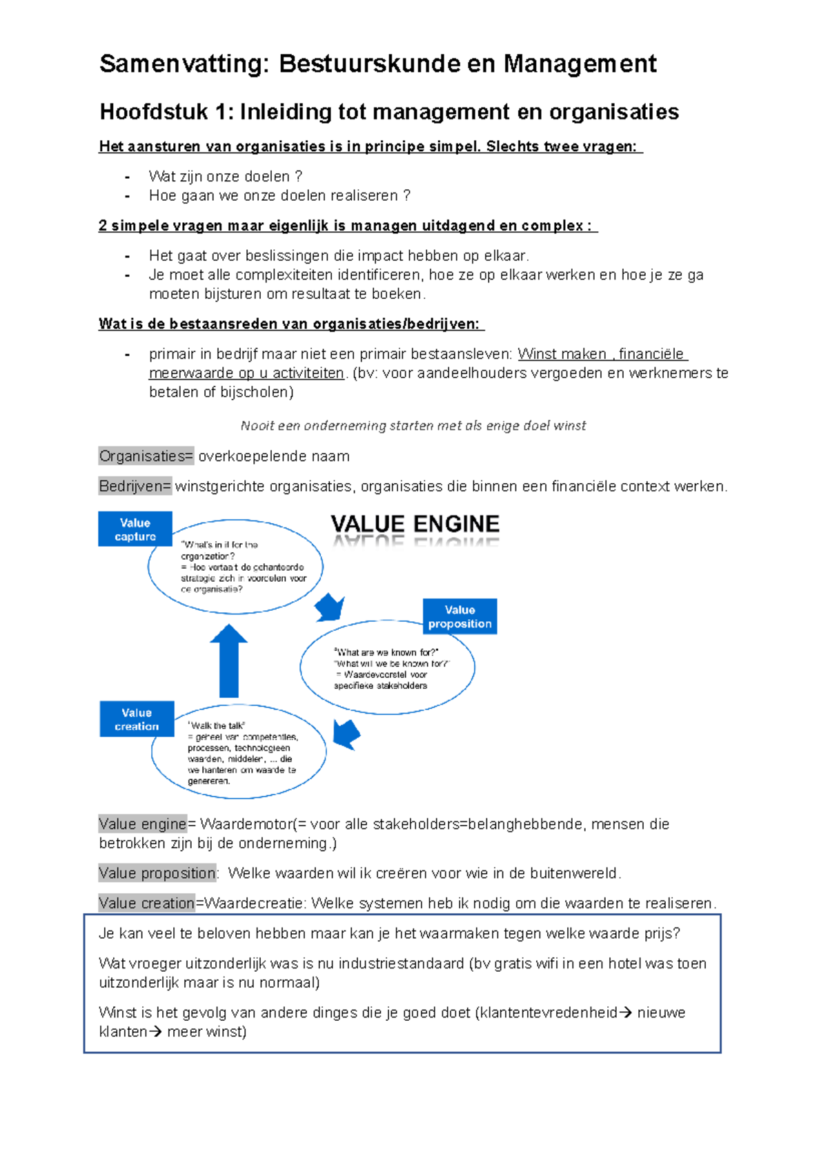 Samenvatting Bestuurskunde En Management - Hoofdstuk 1: Inleiding Tot ...