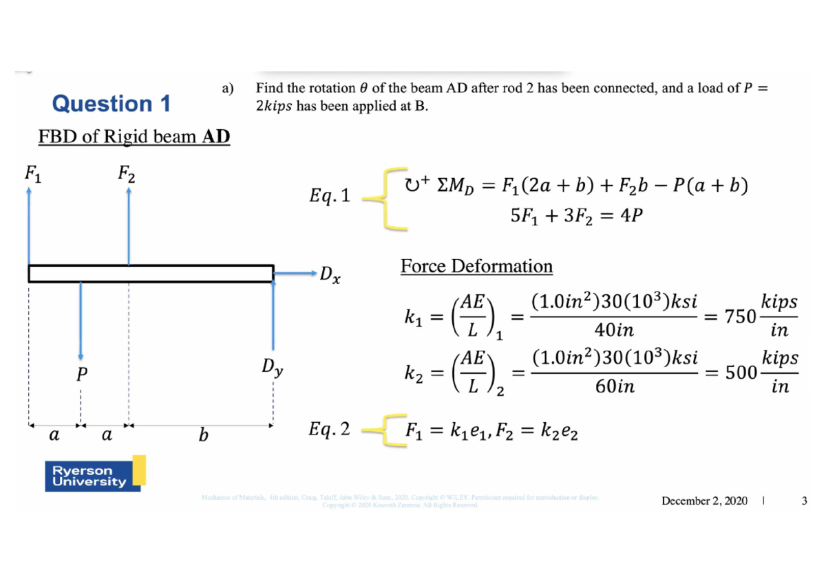 MEC-323 Mechanics Of Materials Practice Questions - MEC323 - Studocu