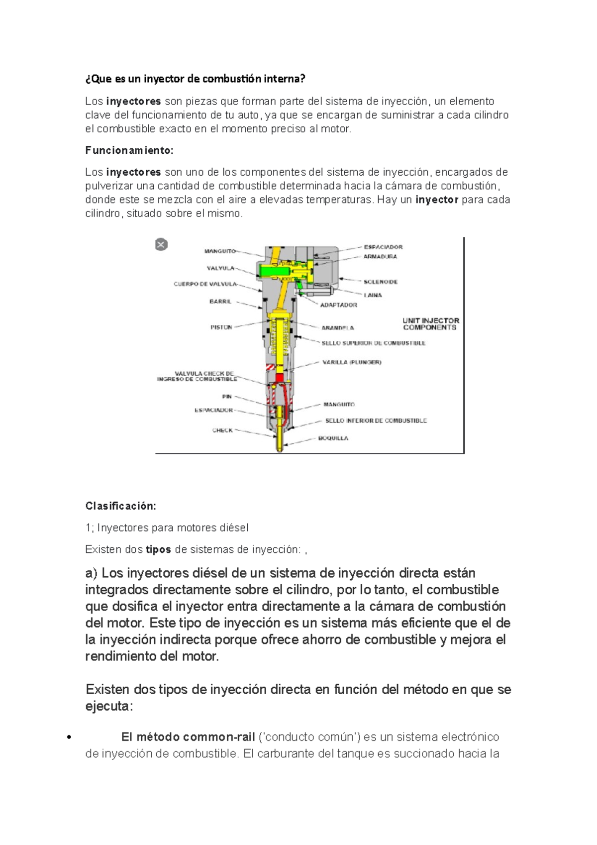Inyectores - Apuntes 1-3-5-8-15 - ¿Que es un inyector de combustión ...