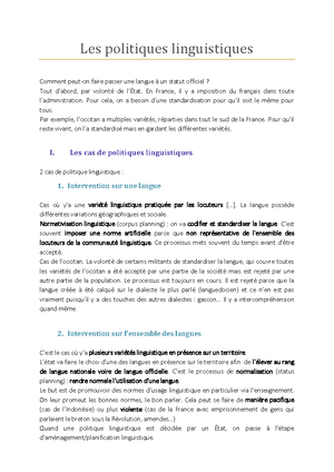 dissertation de contact des langues