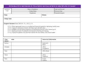 3Is LP scarcity final - a semi detailed lesson plan - LESSON PLAN 3Is ...