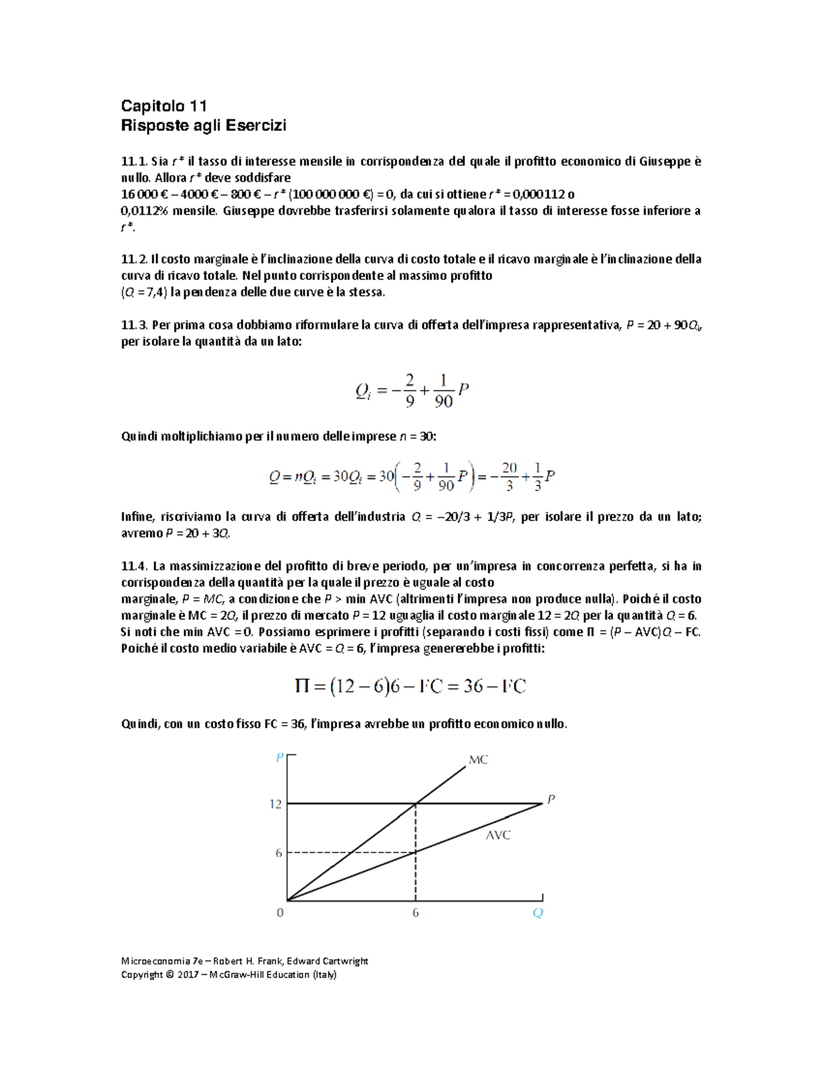 Esercizi Svolti Microeconomia Mc Graw Hill Microeconomia E Robert