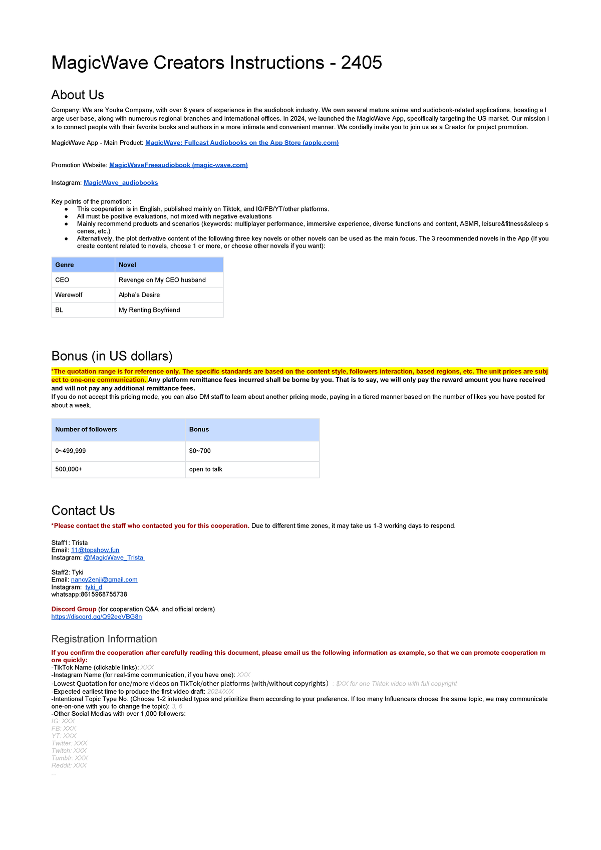 Magic Wave-05 Instruction - MagicWave Creators Instructions - 2405 ...