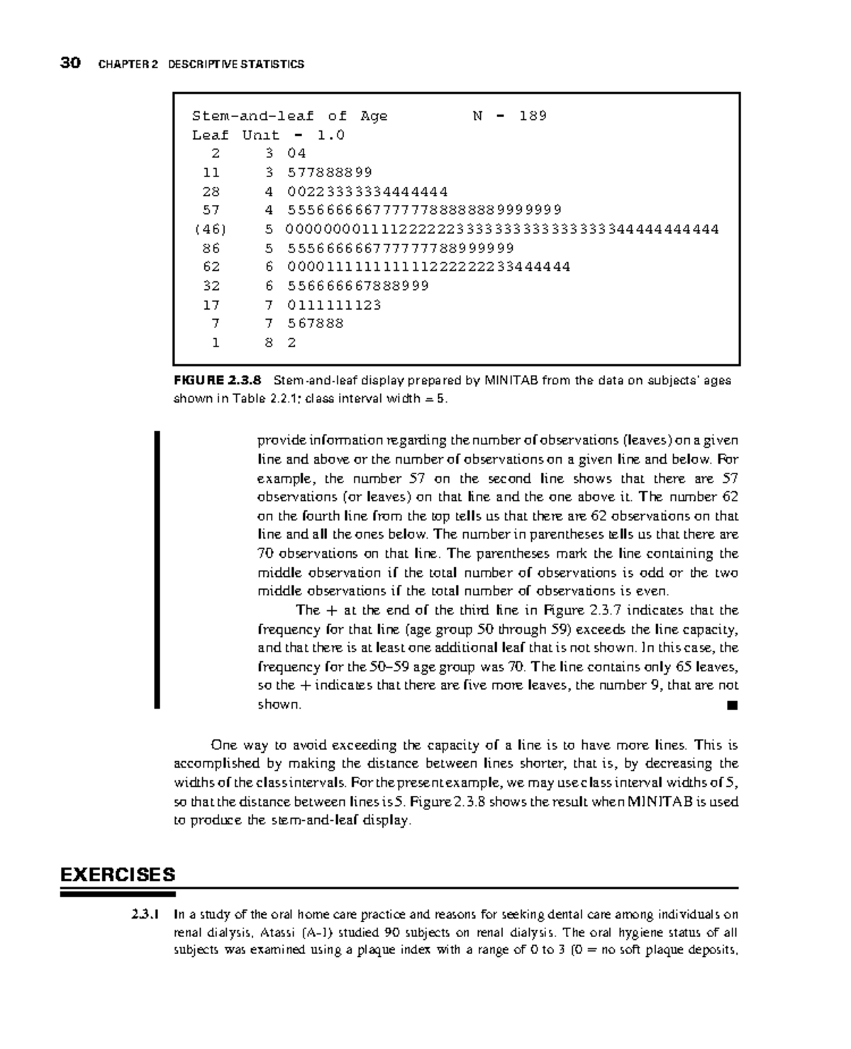 Ejercicio 2.3.1 - provide information regarding the number of ...