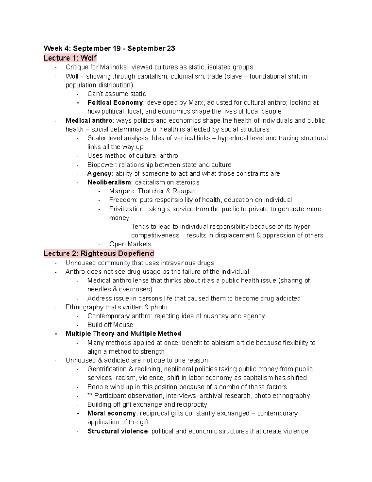 ANTH 2100 Week 1-4 - Online CE Intro to Cultural Anthro - Week 4 ...