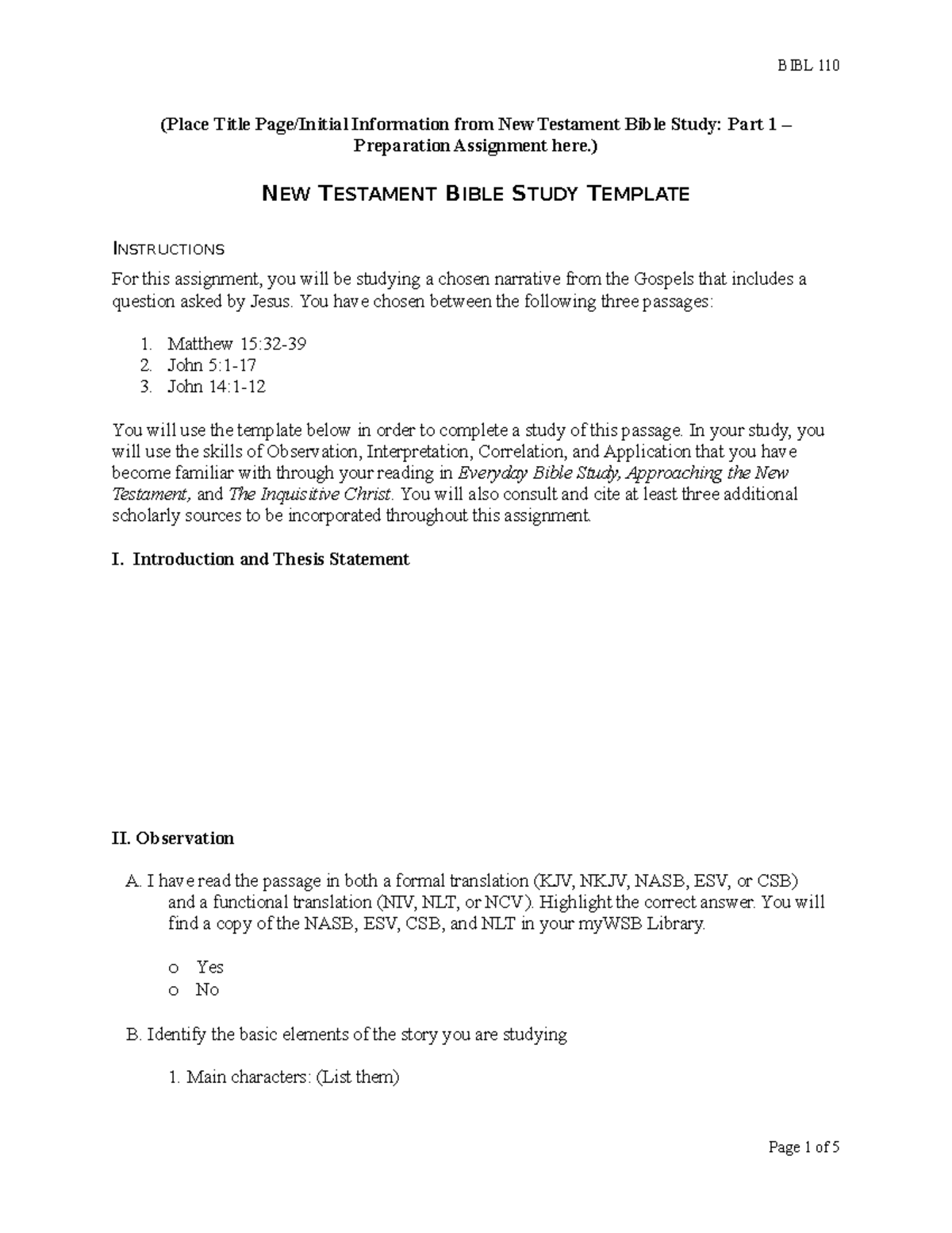 Free New Testament Bible Study Lessons Pdf