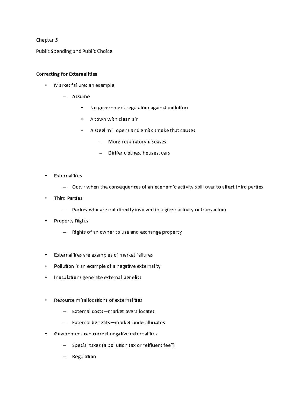 Chapter 5 - Lecture Notes 2 - Chapter 5 Public Spending and Public ...