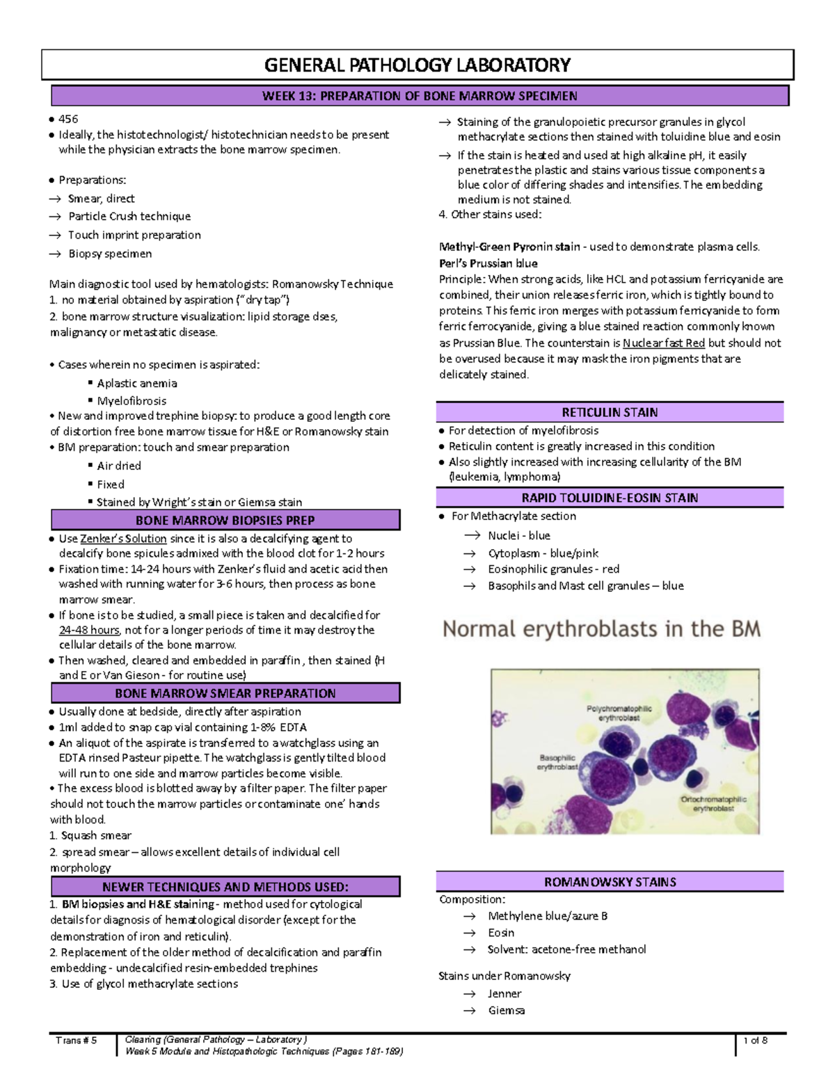 Histopathology Laboratory Week 13 Trans 5 Clearing (General