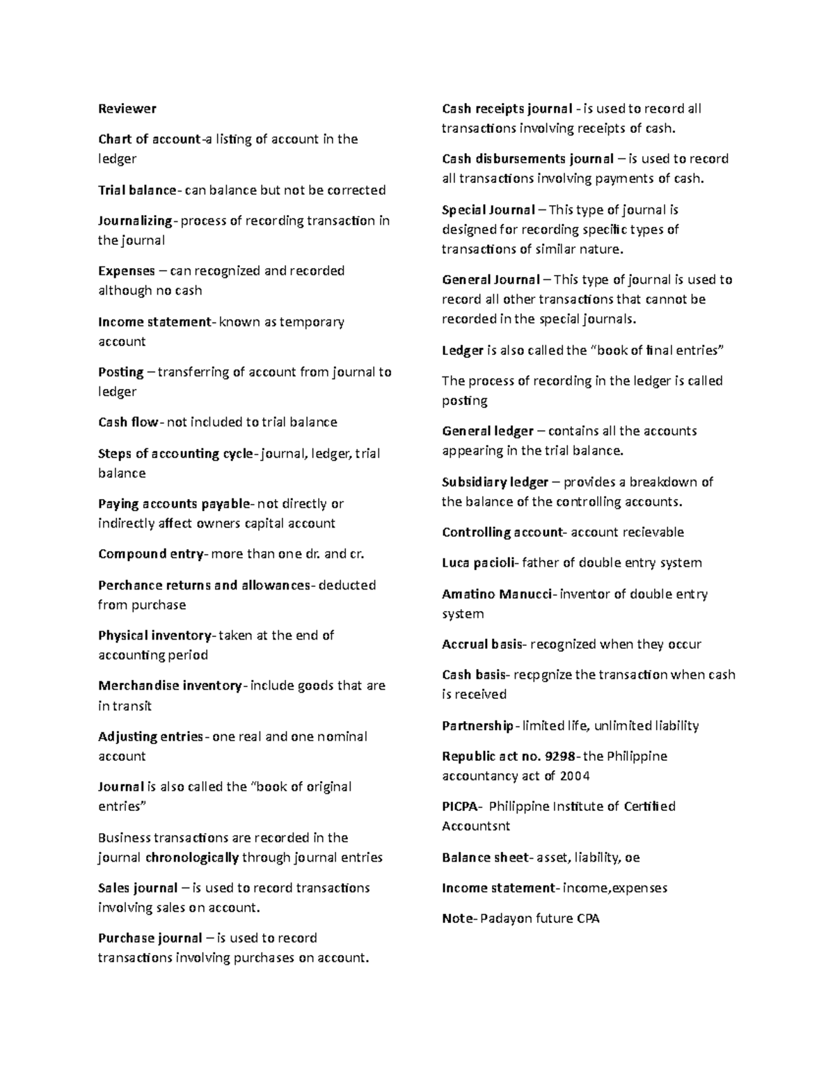 Reviewer-ACC-finals - Dfghjbgyhvhiiftuvvdtu - Reviewer Chart of account ...