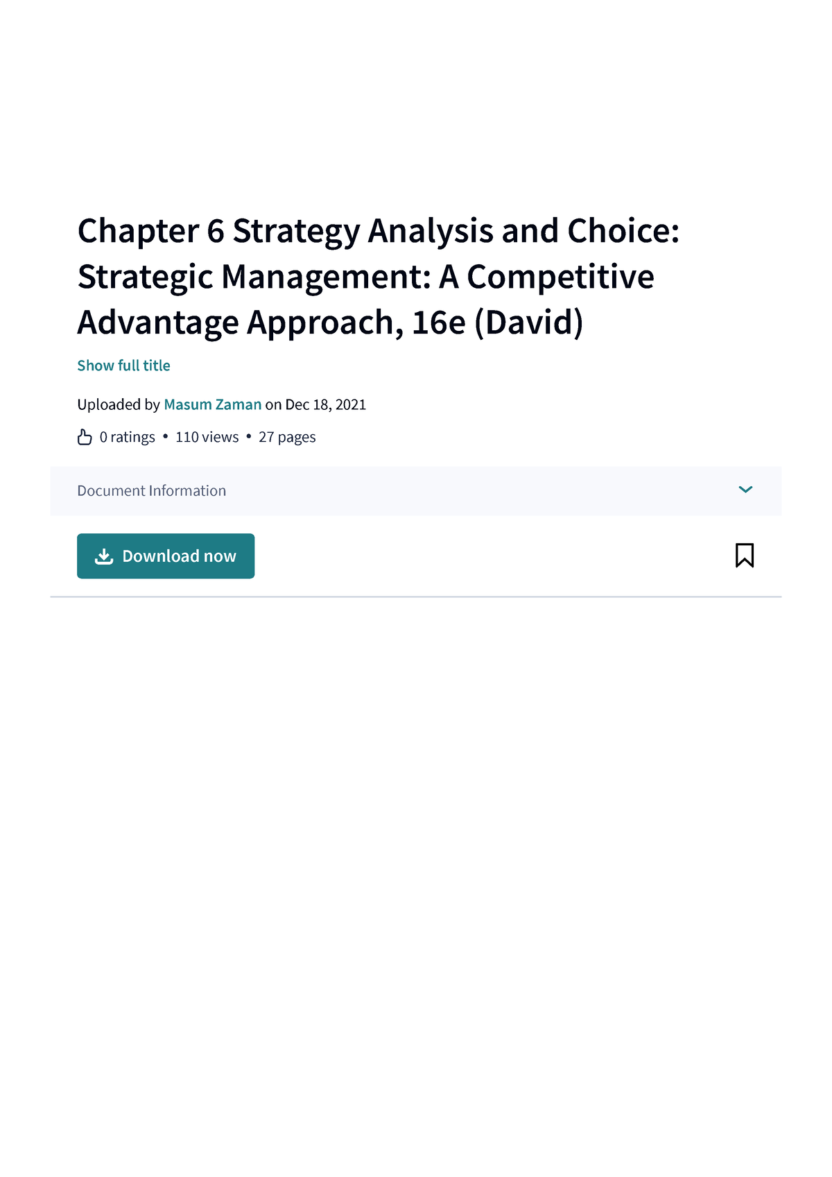 Chapter 6 Strategic Management Test Bank - Download Now Chapter 6 ...