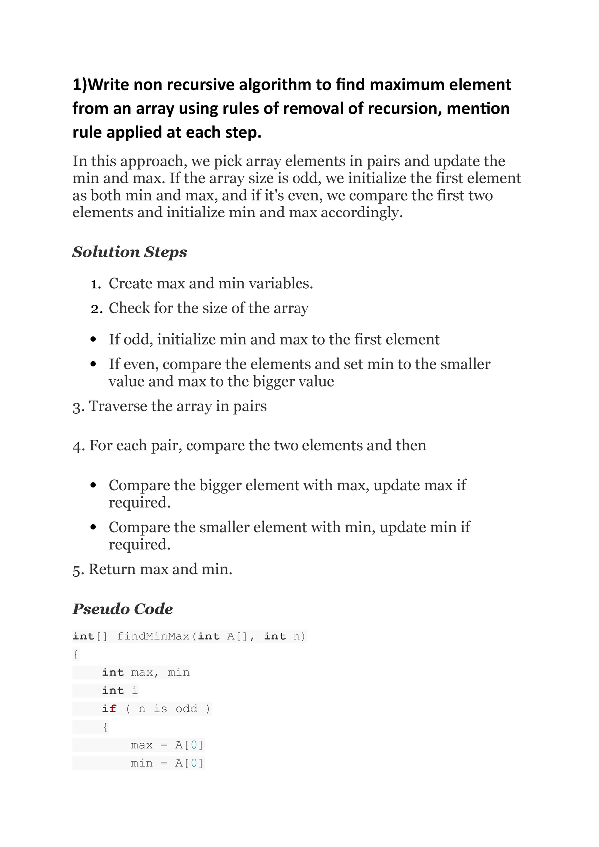 daa-answersheet-1-write-non-recursive-algorithm-to-find-maximum