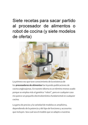 GENERICO Procesadora Alimentos Robot De Cocina Picadora Alimentos