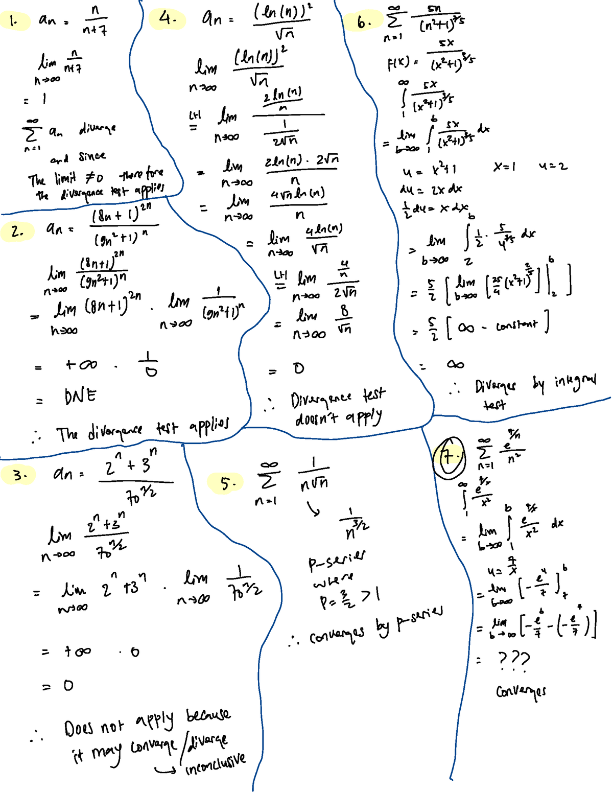 HW 2 - hw 2 math 153 - i. an = IT 4- an = l% him 1 hm lln fix )= 